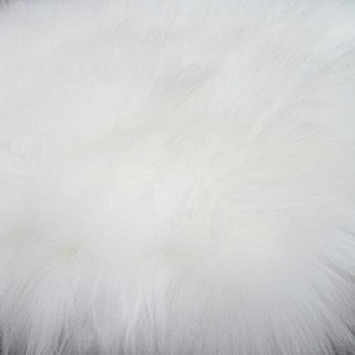 Winter Warmth: Universal Sheepskin Seat Cushion Cover - Natural Wool, for Cars, Trucks, SUVs & Vans - Cozy & Stylish Driving Companion Front White