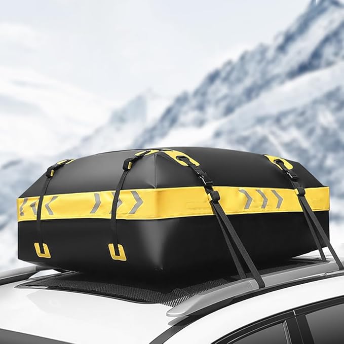 Car Roof Storage Bag for Volvo S40 / S60 / S70 / S80 / S90 234 964 P24 Y20 R TS AS Sedan, High Capacity Car Top Travel Bag Reflective Strips Safety Design Roof Bag