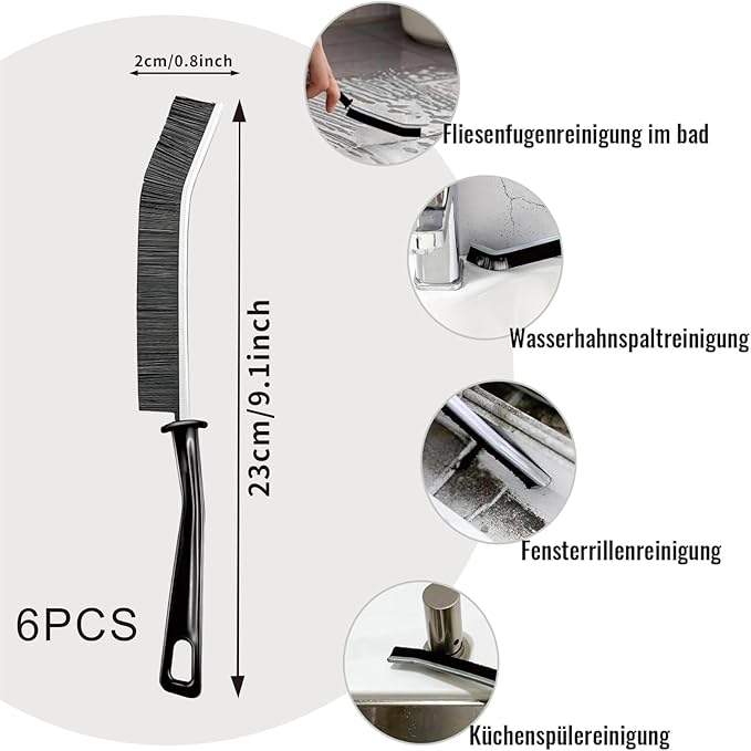 18Pcs Crevice Gap Cleaning Brush,Door Window Track Groove Corner Crevice Cleaning Brushes for Cleaning Window Grooves, Bathroom, Toilet Corner, Kitchen, Faucet, Sink (18Pieces)