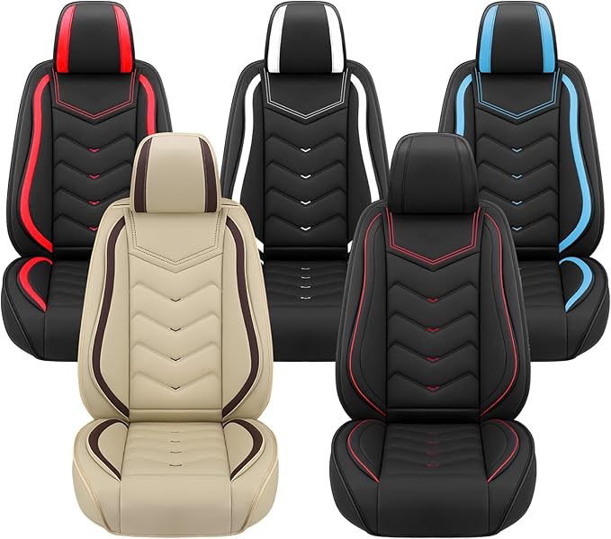Car Seat Covers for Hyundai Sonata 2002-2025, Premium Nappa Leather Car Seat Cover, Stylish Sport Seat Covers, Automobile Seat Cover Sets.(Standard 5 Seats/Coffee Color)