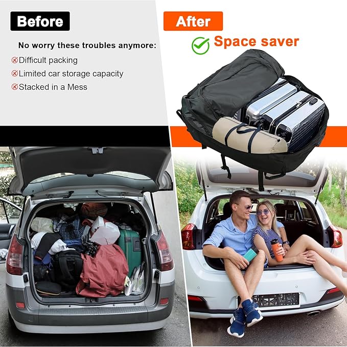 Car Rooftop Cargo Carrier Bag Waterproof Duty- Car Roof Top Carrier , Roof Top Carrying Bags 20.5 Cubic Feet