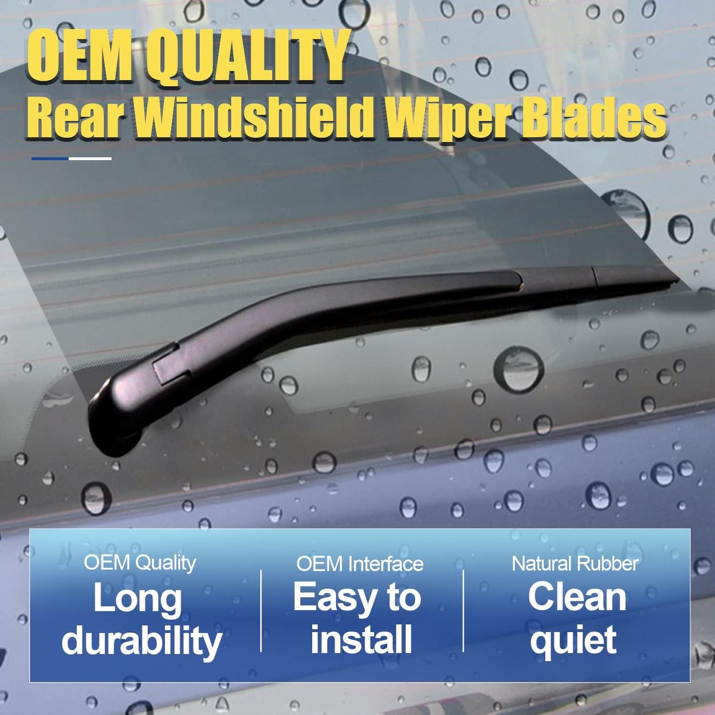 3 Wipers Factory Replacement For Toyota 4Runner 2003 2004 2005 2006 2007 2008 2009 Original Equipment Windshield Wiper Blades Set 22"+20"+12" (Set of 3)