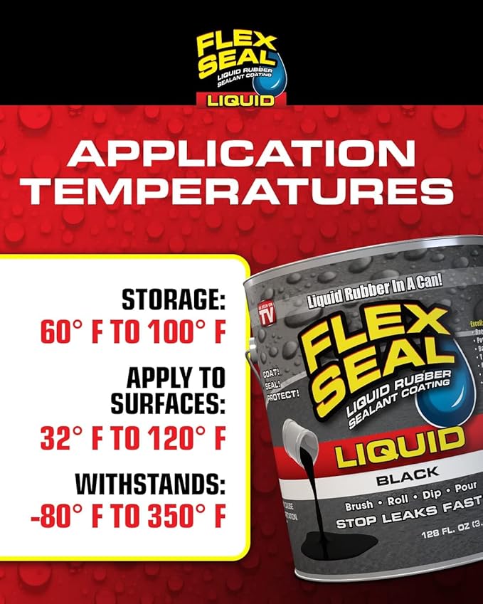 Flex Seal Liquid, Rubber Coating Sealant, Waterproof, Flexible, Breathable, and UV Resistant, Roof Repair, Basements, RV, Campers, Trailers, Marine, EPDM, Masonry, White, 16 oz