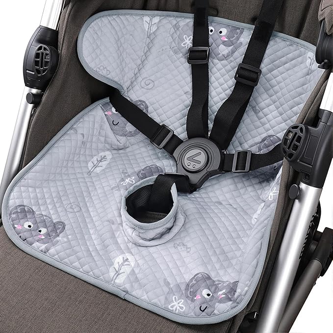 Piddle Pad - Car Seat Potty Training Protector, Baby Waterproof Car Seat Cover with Anti-Slip Backing, Machine Washable Liner for Toddler Carseat, Stroller (Gray)