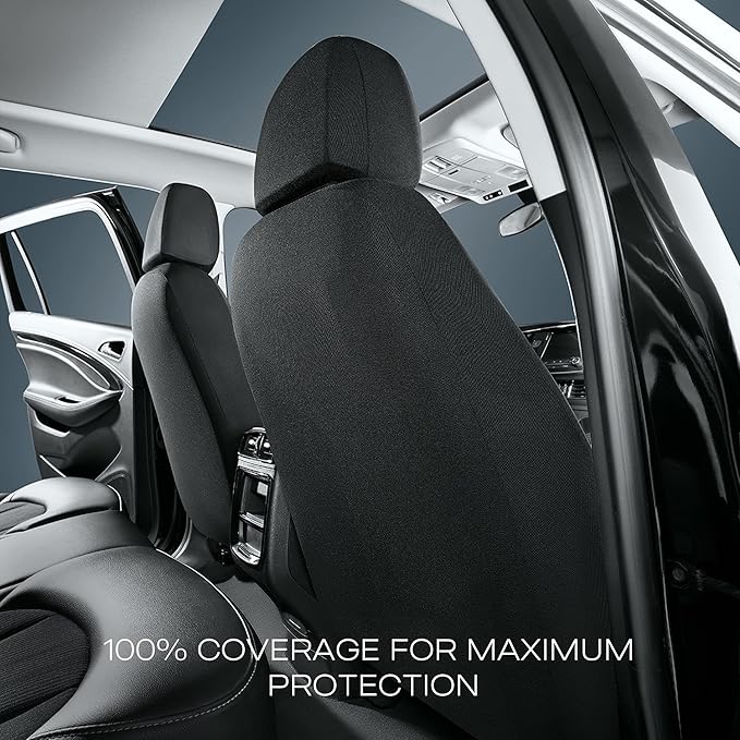 Skechers Car Seat Covers, Work Leather Seat Covers 5-Times Stronger Built-in Webbing, Oxford Fabric Front Seat Cover, Airbag Compatible, Automotive Comfort for Cars, Trucks, SUVs,Bule
