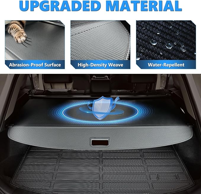 MIALUTY® Cargo Cover for 2021-2025 Subaru Outback Retractable Trunk Cover Outback Accessories Anti-Peeping Anti-Theft Privacy Screen,Trunk Luggage Shield Shade Carbon Fiber Texture