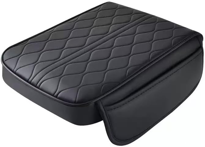 1 Pack Car Center Console Cover Custom Fit for Toyota Grand Highlander Hybrid 2024-2025, Leather Memory Foam Armrest Cushion Protector, Anti-Scratch Durable Armrest Pad,Black