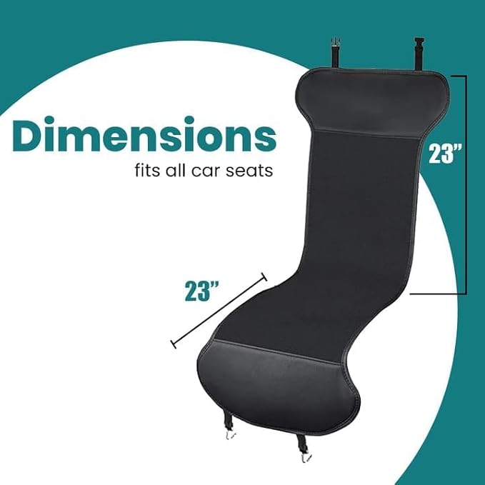 ZONETECH Car Seat Cover Travel Seat Cushion, 4 Pieces Universal Classic Black Comfortable Breathable Leather Car Seat Covers