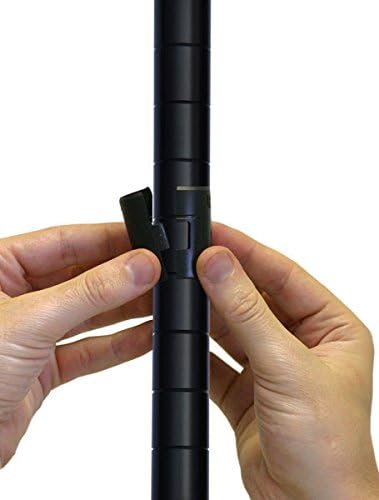 Omega 24" Deep x 48" Wide x 74" High 3 Tier Black Starter Shelving Unit