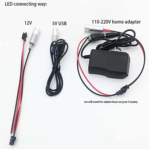 2mm 5meters Car Home LED Ambient Plastic Optic Fiber Light Source Kit Tool Free (110-220V Adapter,Purple)