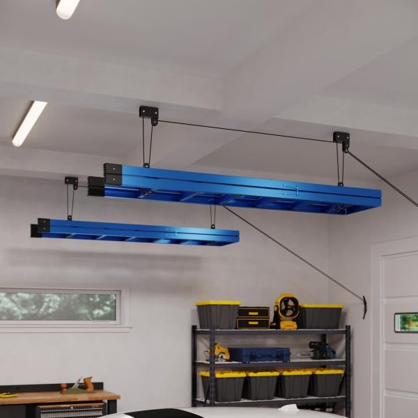 RAD Sportz Kayak Hoist 2-Pack Quality Garage Storage Canoe Lift with 125 lb Capacity Even Works as Ladder Lift Premium Quality Pulley System, Black