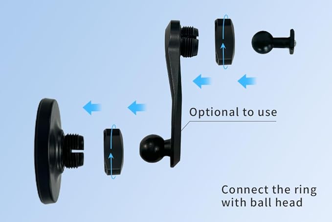 Car Phone Mount Made for Toyota RAV4 2013–2018,Vehicle-Specific Base Dashboard Phone Holder with Upgraded Metal Ball Joint, 360° Rotating Magnetic Car Phone Mount, RAV4 Interior Accessories