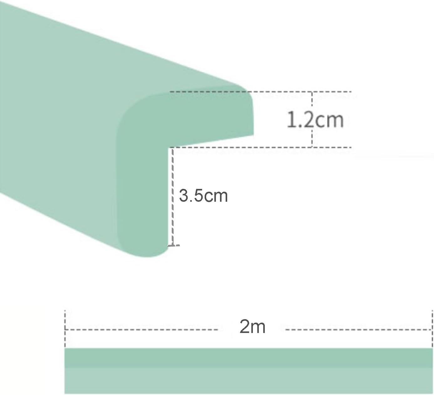 XPLKQXE Sharp Edge Safety Corner Edge Foam Padding, Edge Guards Bumpers Adhesive, Edge Corner Protector Guards for Table Edges & Sharp Corners(White-A,3pcs)