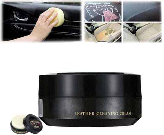 Leather Maintenance Cream for Cars, 2025 New Leather Repair Kit Car Interior, Automotive Leather Cleaner and Conditioner, Interior Leather Cleaning Cream, Car Leather Conditioner Oil Paste