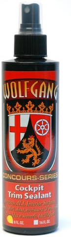 Wolfgang Cockpit Trim Sealant | Interior UV Protection & Restorer for Leather, Vinyl, Plastic, Rubber, Wood & Metal | Prevents Fading, Cracking & Staining | Non-Greasy, Natural Finish | 8 oz.