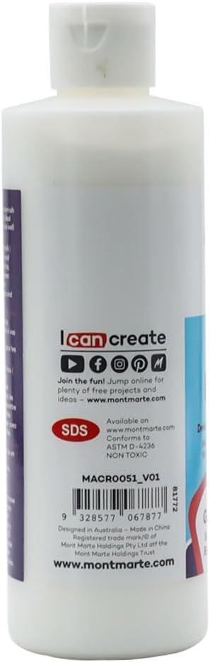 Mont Marte Deco Pudge Craft Varnish Signature 236ml (8 US fl.oz) 3PACK- Gloss, Multi-Purpose Clear Craft Sealer, Varnish, Decoupage Glue, Ideal for Acrylic Paints, Paper, Wood, Ceramics, Fabrics, Clay