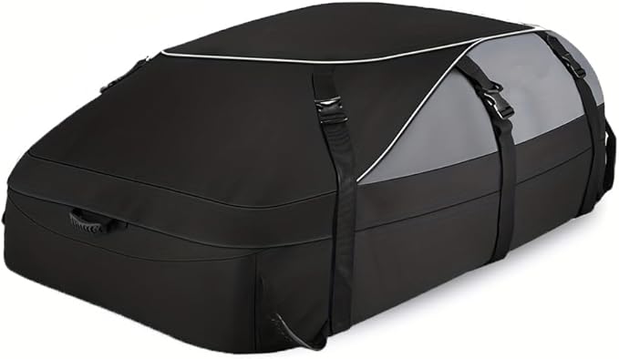 Car Roof Rack Luggage Bag, Car Rooftop Cargo Carrier, Roof Bag Waterproof Vehicle Soft-Shell Roof Luggage, with Lacing Strap, Safety Hook (130 * 100 * 45cm)
