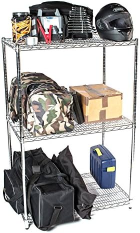 Omega 24" Deep x 42" Wide x 54" High 3 Tier Chrome Starter Shelving Unit