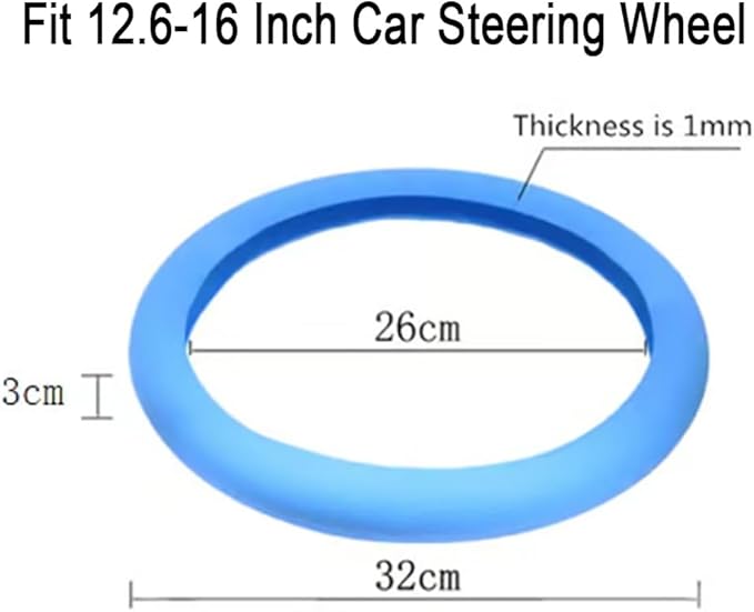 Cooling Steering Wheel Cover, Car Steering Wheel Cover, Anti-Slip Car Steering Wheel Protective Cover, Fit 12.6-16 Inch, for Car SUV Truck Van, for Women & Men (2Pcs-l)