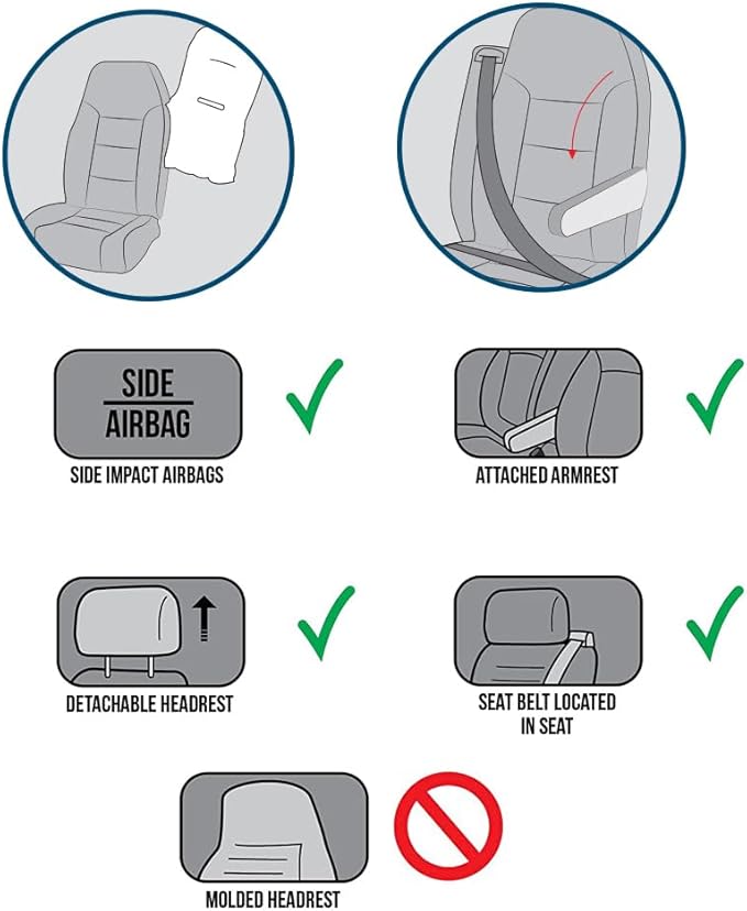 OGLAND 2 Pack Fluffy Sheepskin Car Seat Cover-Fuzzy Fur Auto Cushion for Universal Automotive Protector (Linen Color, 2 Pcs Front Seat Cover)
