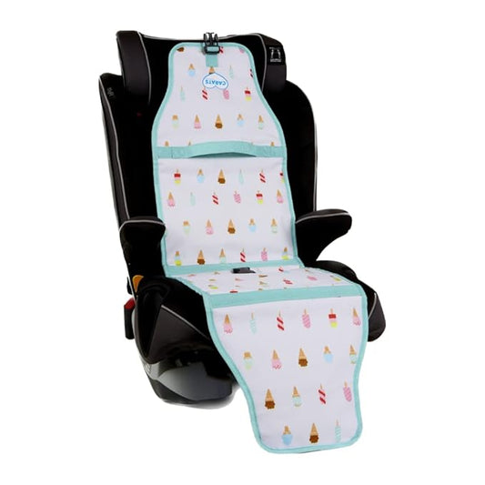 Car Seat Cooling Pad for Babies, Toddlers, and Kids - Comfortable and Durable Cooling Pad for Hot Summer Days - One Size Fits All, Popsicle White