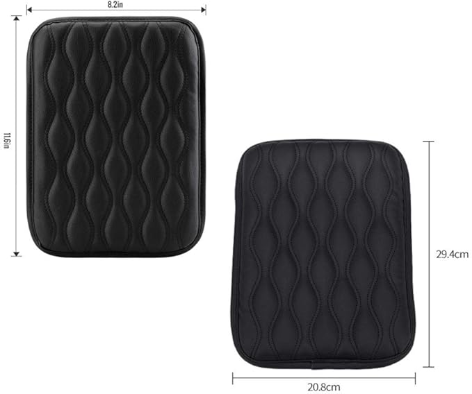 Auto Center Console Cover, Console Cover Armrest Pads, PU Leather Car Armrest Seat Box Pad Cushion Protector Universal Fit (Beige)