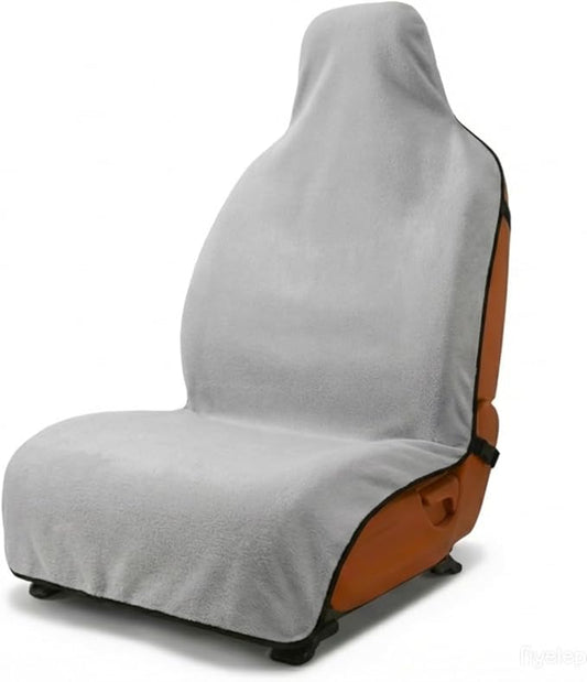 Car Seat Cover, Premium Auto Seat Towel Fit Cars SUV Trucks, Ideal Gift for Active People Who Work Sweat Swim Run Beach, Grey