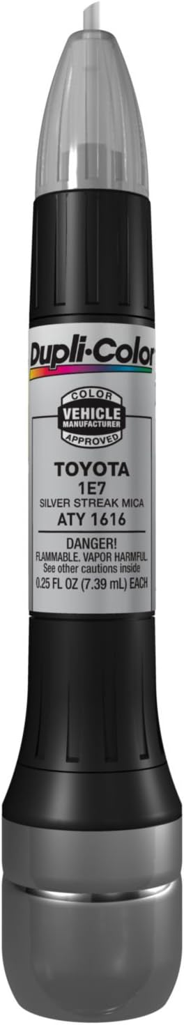 Dupli-Color ATY1616 Scratch Fix All-In-1 Exact-Match Automotive Touch-Up Paint – Toyota Silver Streak Mica – 0.25 oz. Paint Pen, 0.5 Fl Oz (Pack of 1)