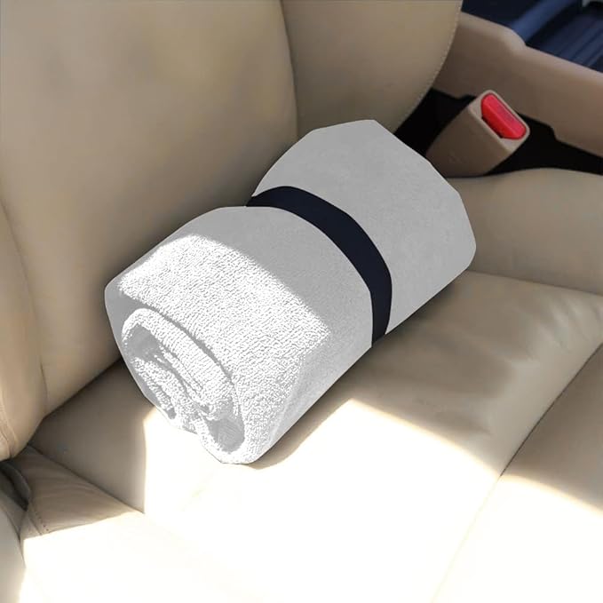 Car Seat Covers 1 Pack White Waterproof Towel Car Seat Cover Universal Fit for Most Trucks SUV Fitness Athletes Pets Gym and Water Sport