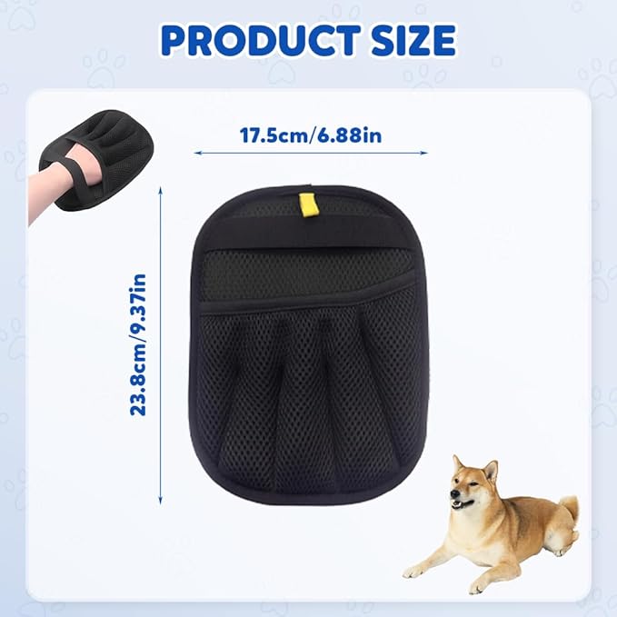 3 Pack Pet Hair Removal Glove, 2025 Upgrade Pet Hair Remover Electrostatic Gloves, Pet Hair Removal Tool Pet Hair Remover Mitt, Reusable Cat Grooming Gloves for Dogs, Cats, Furniture & Clothes