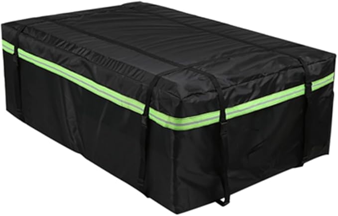 Car Roof Bag 425L/486L, Rooftop top Cargo Carrier Bag with Night Reflective Strip Universal Luggage Bag Storage Cube Bag for Travel Camping (L) (M)