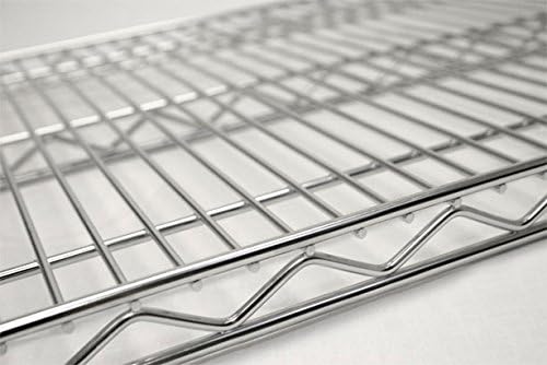 Omega 18" Deep x 36" Wide x 36" High 3 Tier Chrome Starter Shelving Unit