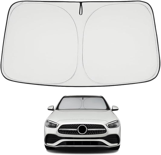 Proadsy 2026 Upgrade Front Windshield Sun Shade Foldable Sunshade Protector Custom Fit 2015-2021 C Class Accessories