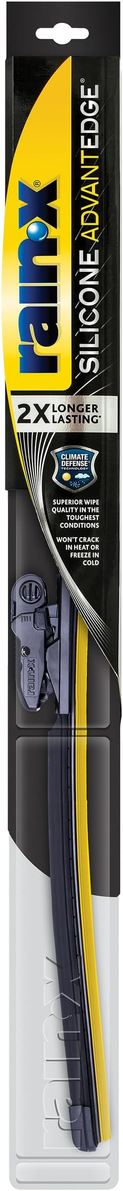 Rain-X Silicone AdvantEdge Wiper Blade 21" Windshield Wiper Blades Replacement, All-Weather Performance Lasts 2X Longer, Premium Beam, Installock Adapter for Easy Fit (Pack of 1)