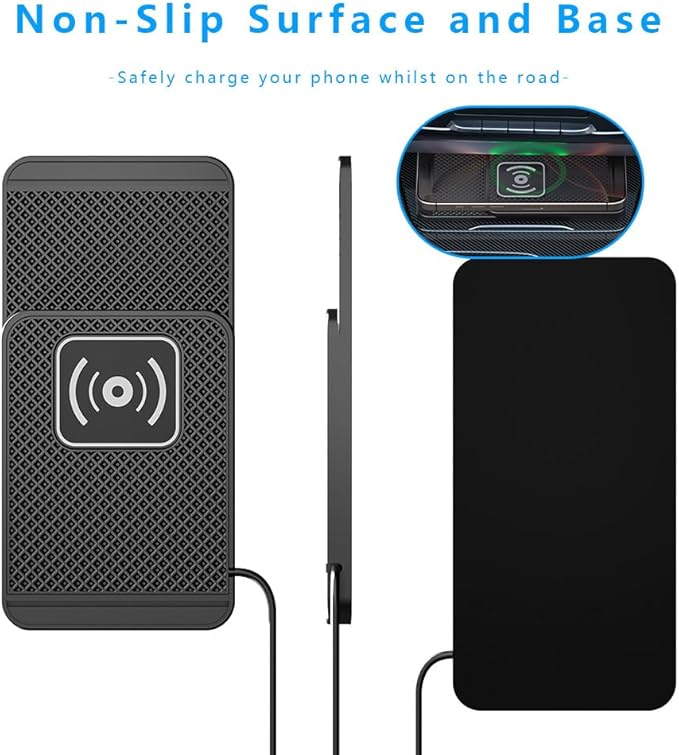 Wireless Charging Pad for Car for Ineos Automotive Grenadier 2023-2025, Non-Slip Type C/USB 20W Fast Phone Charging Pad DIY Trim-to-Fit No Interior Damage,B&Type-C