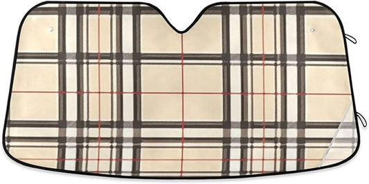 Colorful Plaid Texture File Sunscreen Automotive Interior Sun Protection Protector de sol para carro