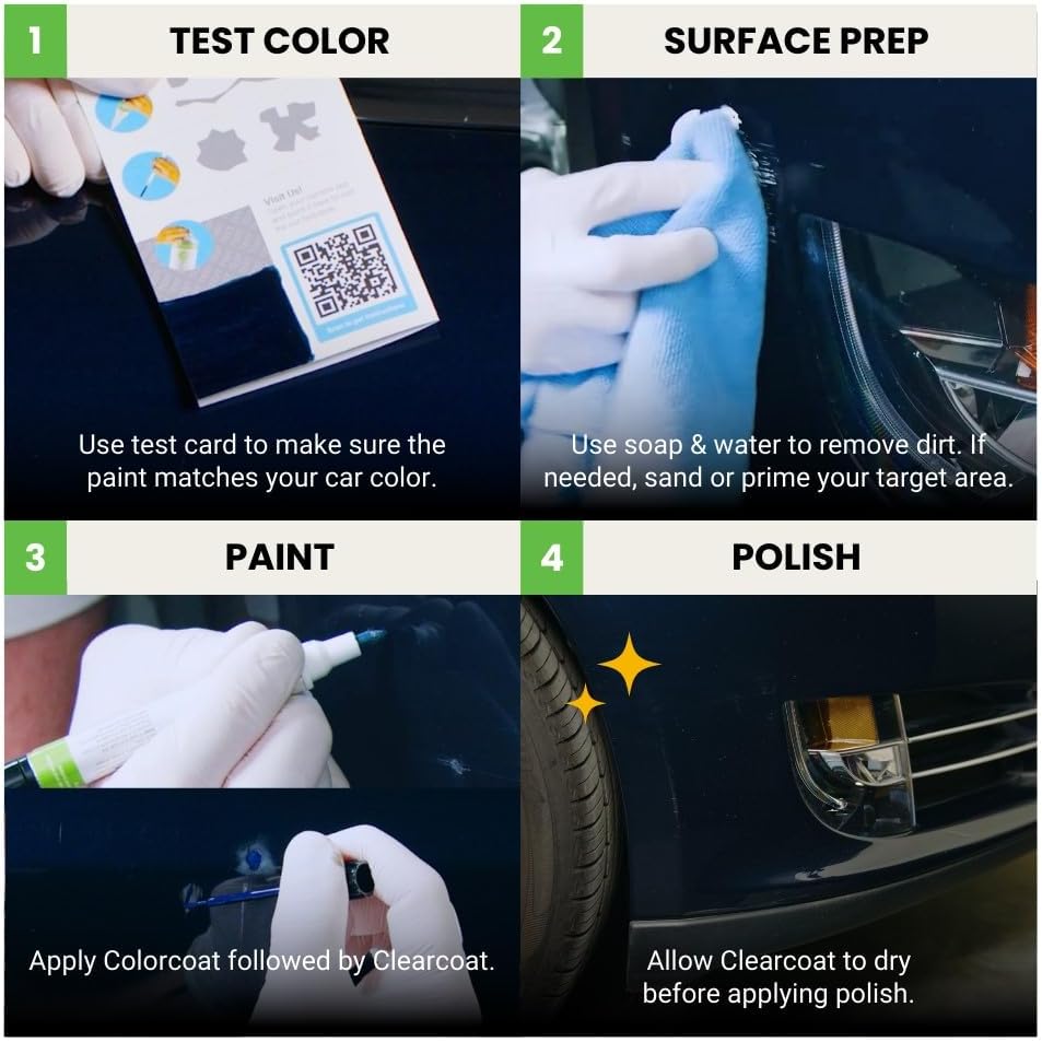 TouchUpDirect DAN Hakone Green Compatible with Toyota Exact Match Touch Up Paint Combo - Platinum Kit