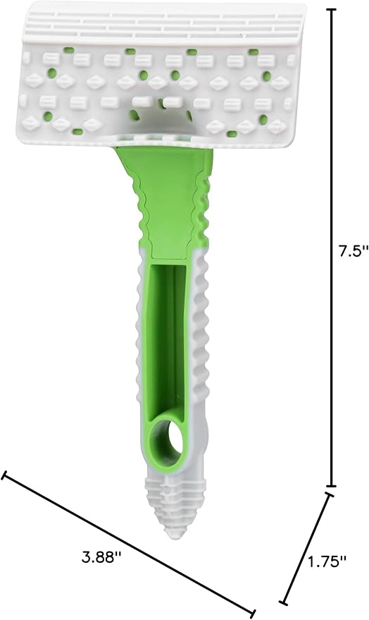 FurDozer Pet Hair Remover & Auto Detailing Tools - Cat & Dog Hair Remover for Carpets, Car Interiors, Couches, Bedding, & Pet Furniture (Green, X6)