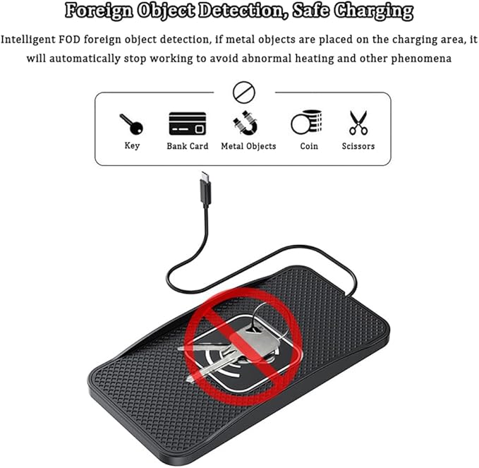 Wireless Car Charger Pad for Acura RDX 2007-2026, Type-C/USB 20W Car Wireless Charger Non-Slip Phone Charging Pad Car Accessories,B 30cm Cable USB Plug