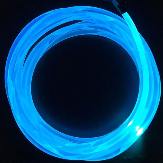 10ft Super Bright MMA Plastic Optic Fiber Side Glow for LED Light Source - Soft Optical Guide Strip, Transparent Material (Diameter 0.47in)
