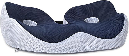 Seat Cushion for Office Chair Orthopedic Memory Foam Coccyx Support Pad Sciatica Pain Relief Tailbone Back Comfort Posture Alignment Pressure Massage Home Car Work