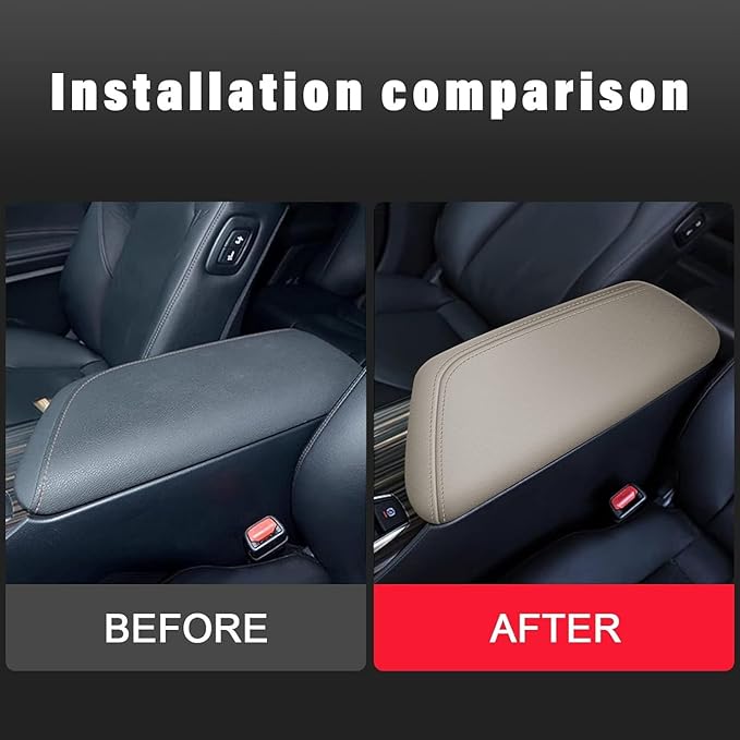 AOMSAZTO Console Covers for 2018-2022 2023 2024 Toyota Camry Armrest Covers for Toyota Camry Beige