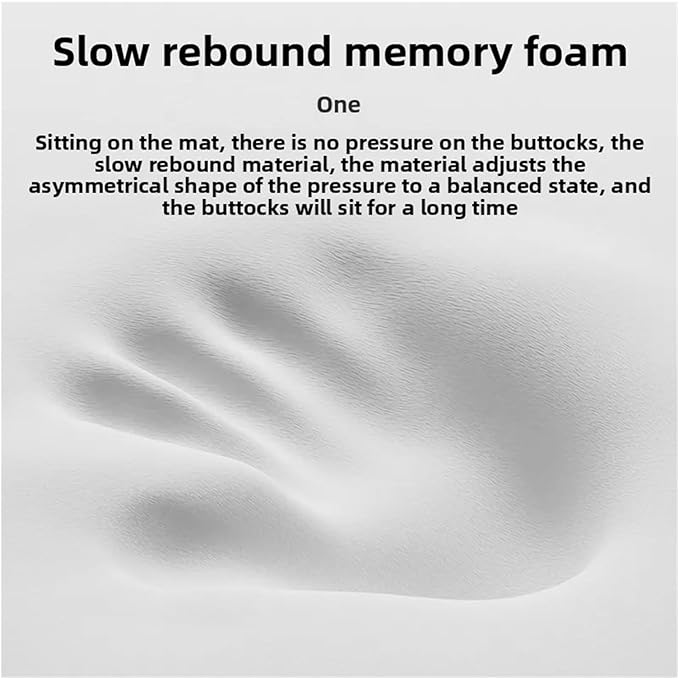 Memory Foam Car Seat Cushions with Lumbar Support - Cool and Breathable Comfort for Car and Office Use(C,45x45cm)