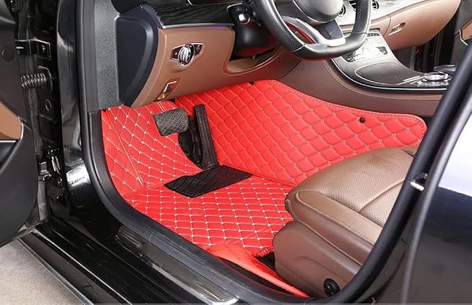 Custome Car Mats Accessories All Weather Floor mats Compatible with Automotive Floor Mats Passenger car mats (3D Brown)
