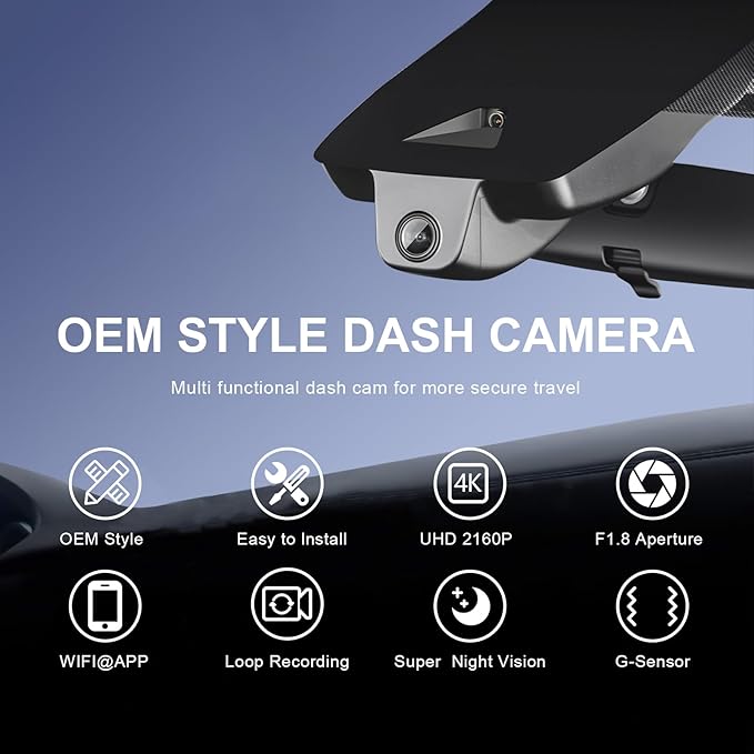 4K Front & 2K Rear 2 Channel HDR Dash Cam, Dual STARVIS 2 IMX678 IMX675, Custom Fit for Toyota Highlander & Hybrid Gen4 UX70 2020-2026 (Model A), XLE XSE Limited etc, 5GHz WiFi, GPS, 128GB Card