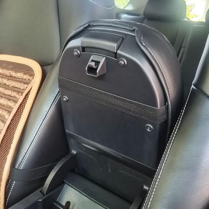 INTGET Center Console Armrest Cover for Toyota RAV4 Accessories 2025 2024 2023 2022 2021 2020 2019 Leather Middle Console Lid Cover Arm Rest Covering Car(Black with Cushion Flat)
