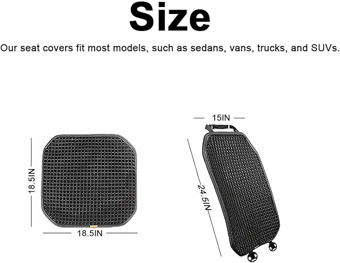 Cool and Breathable 3D air MESH car seat Cushion for Summer, Universal Ventilated Comfortable seat pad, Suitable for sedans, Vans, Pickup Trucks, and SUVs (Black seat cushion-1PCS)