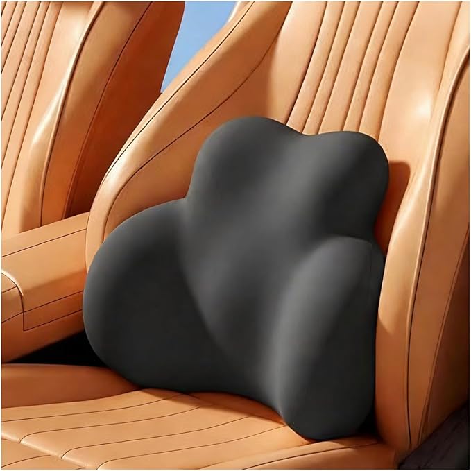 Car Lumbar Support Pillow for Kia Optima Sportswagon 2018-2022 2023 2024 2025 2026 Memory Foam Back Support Cushion Breathable Car Seat Lumbar Pad Accessories,Dark Gray