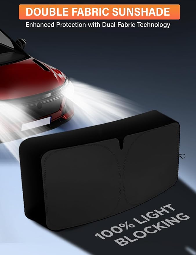 EcoNour Windshield Sunshade Compatible for Chevrolet Colorado 2015-2024 2025 2026, Sun Visor for Front Windshield & Window Sun Shade Cover, UV Heat Blocker & Protector, Car Accessories