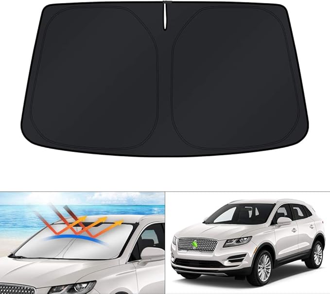 KUST Windshield Sun Shade for Lincoln MKC SUV 2015 2016 2017 2018 2019 Sunshade Accessories Window Sun Protector Foldable Block UV Rays Keep Car Cooler
